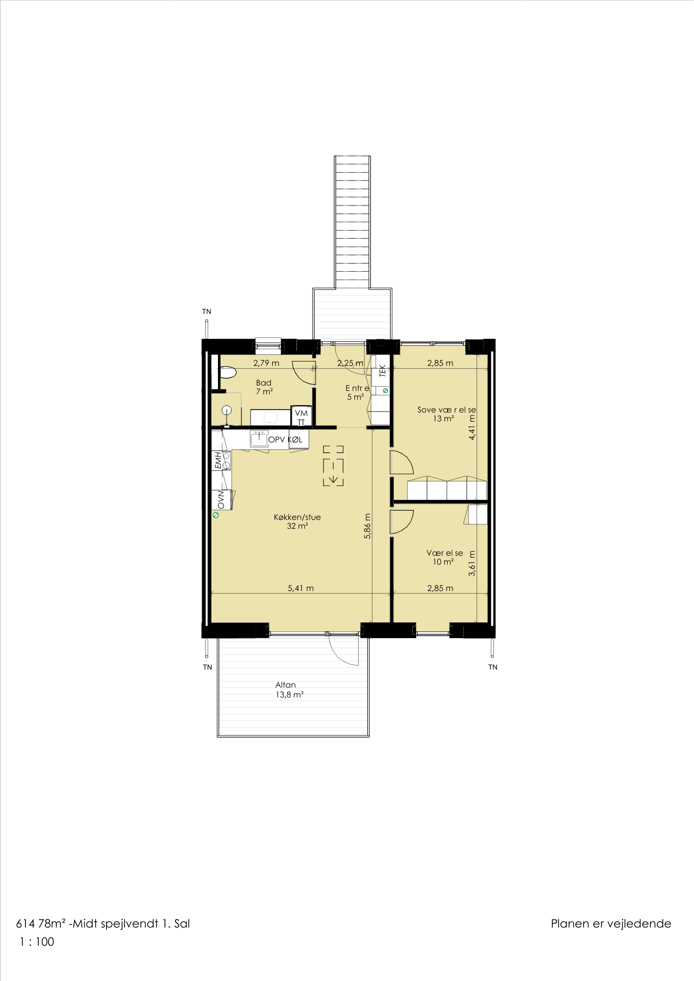 townhouse Modern 3-Room Home with Balcony or Terrace