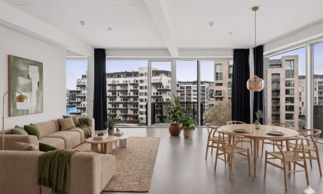 apartment INGEN BINDINGSPERIODE - Fantastisk lejlighed med hele 3 altaner og udsigt til vand