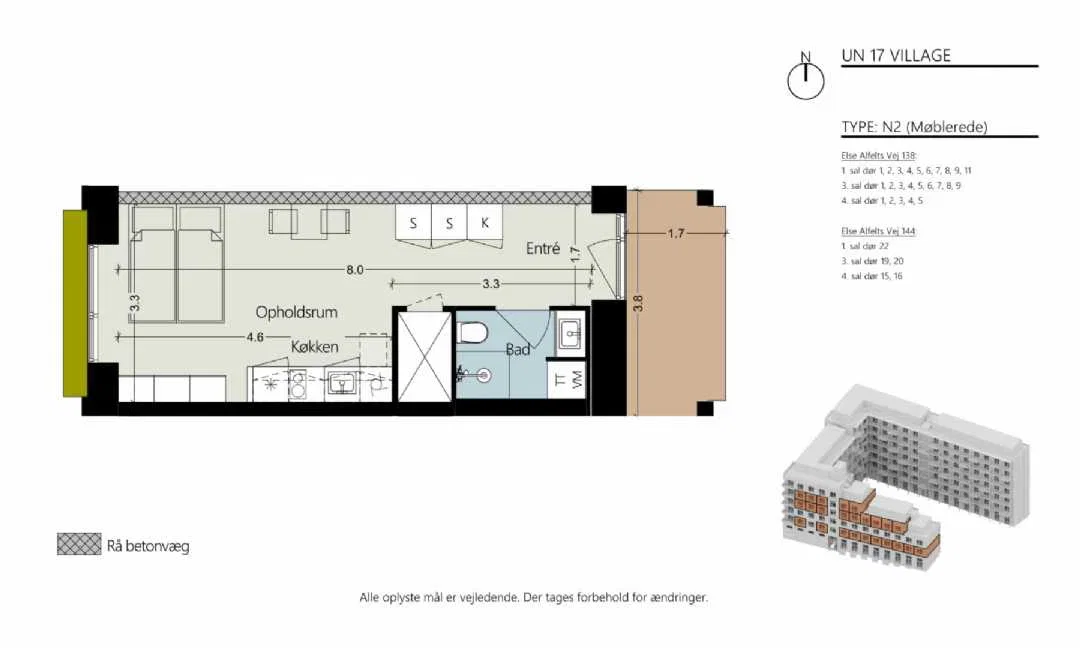 Visual presentation of the listing