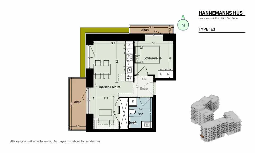 Visual presentation of the listing
