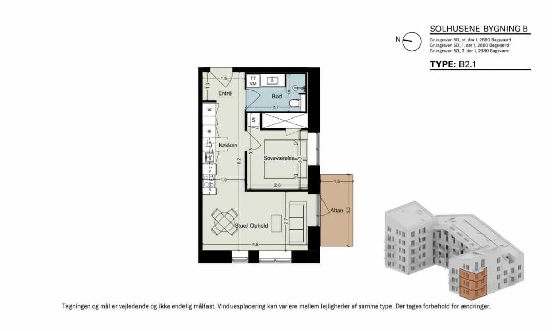 Visual presentation of the listing