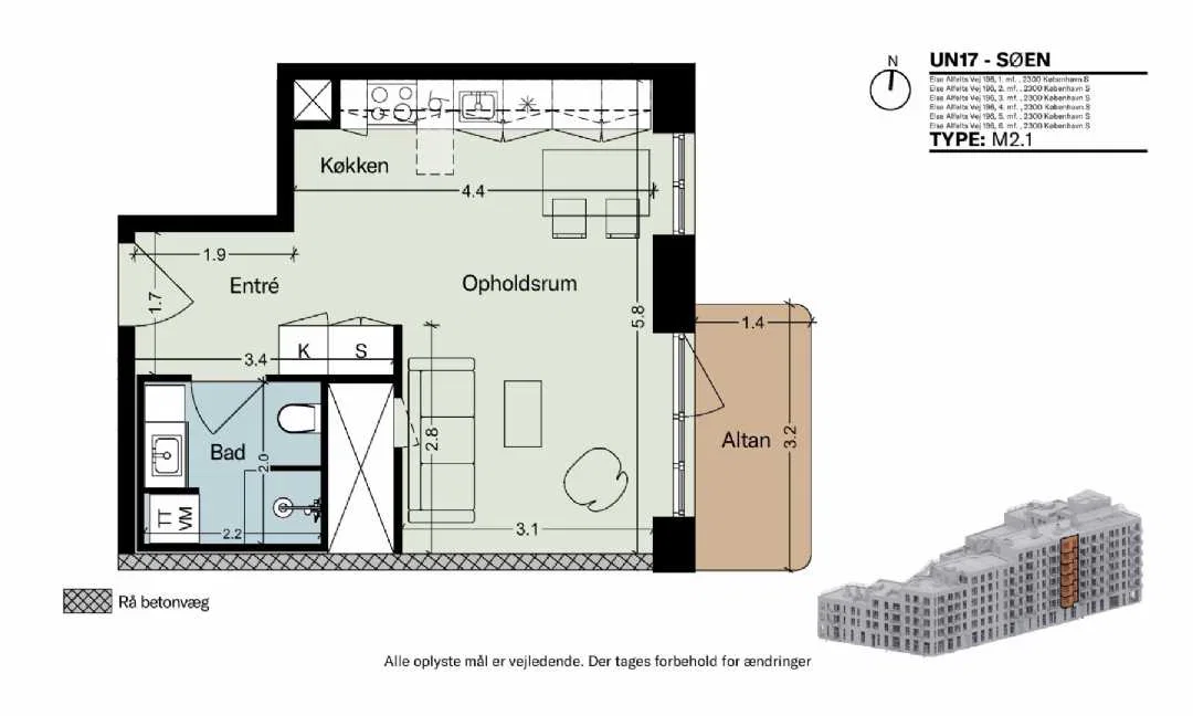 Visual presentation of the listing