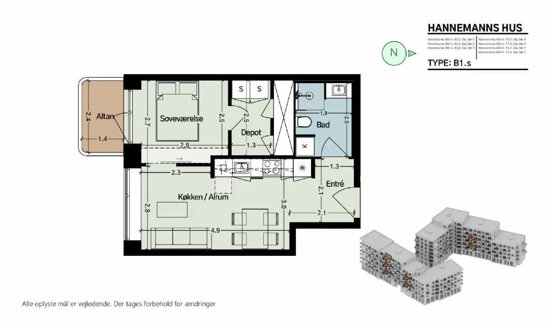 Visual presentation of the listing
