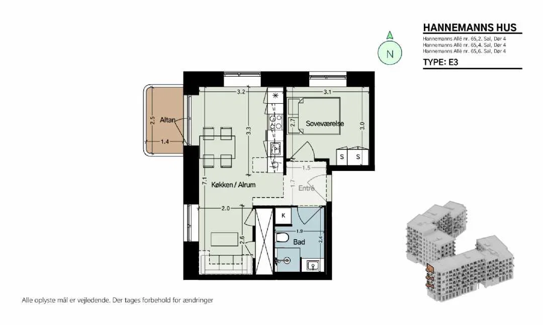 Visual presentation of the listing