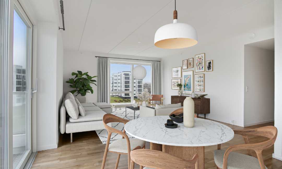 apartment Flot 3 værelses lejlighed med altan