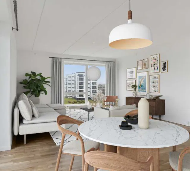 apartment Flot 3 værelses lejlighed med altan