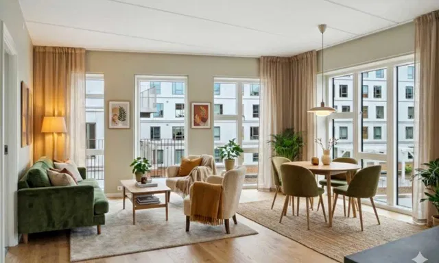 apartment UN17 The Lake - Bright 3-Room Rental Apartment with Balcony Overlooking the Lake and the Commons