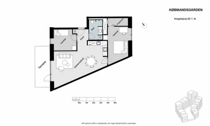 Skøn 3 værelses lejlighed med egen terrasse placeret centralt i Bagsværd - Krogshøjvej, Bagsværd - 0