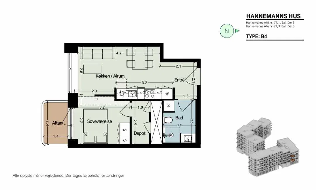 Visual presentation of the listing