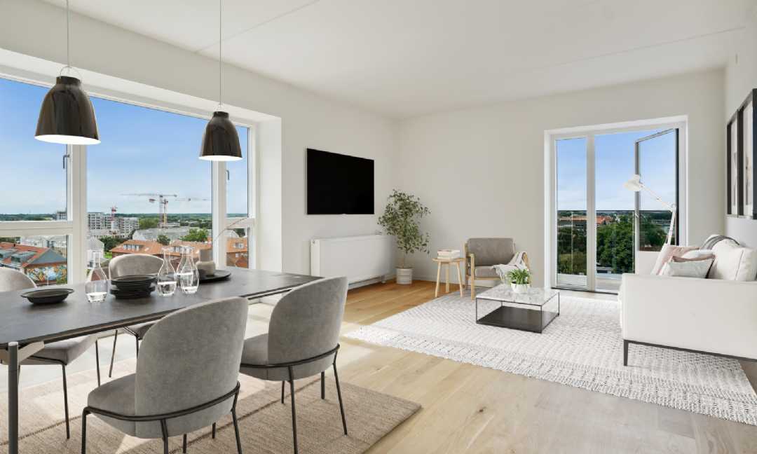 apartment Taghaverne – Stor 4-værelses lejlighed med flot udsigt over byen