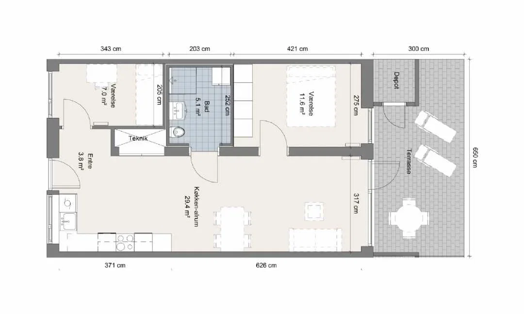 Visual presentation of the listing