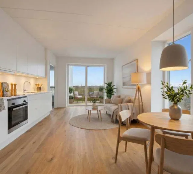 apartment Penthouse lejlighed med altan og usædvanlig højloftet
