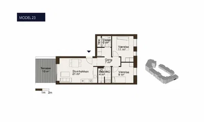 Egedal Stationsby - Dejlig 3-værelses lejlighed med stor terrasse - Kansleren, Ølstykke - 1