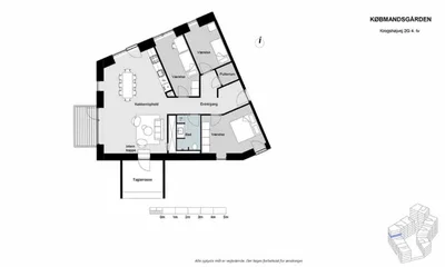 Købmandsgården-Porthuset - Lys 4 værelses lejlighed med altan i hjertet af Bagsværd - Krogshøjvej, Bagsværd - 1