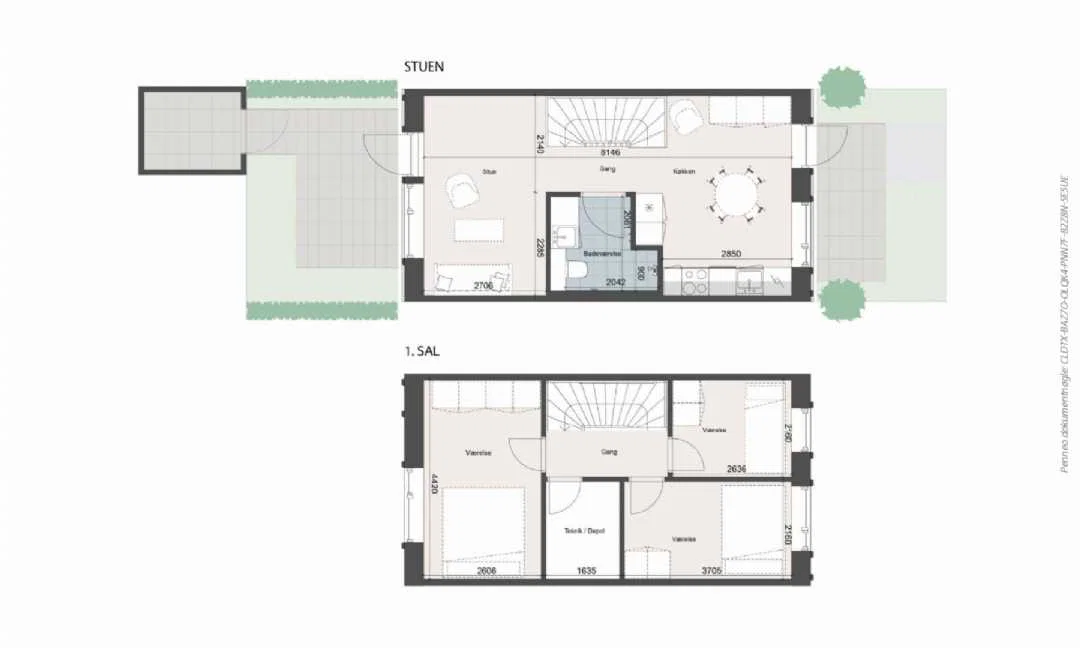 townhouse Skønt 4-værelses rækkehus i to plan med tre gode soveværelser på 1. salen, egen terrasse og have og eget depotrum!