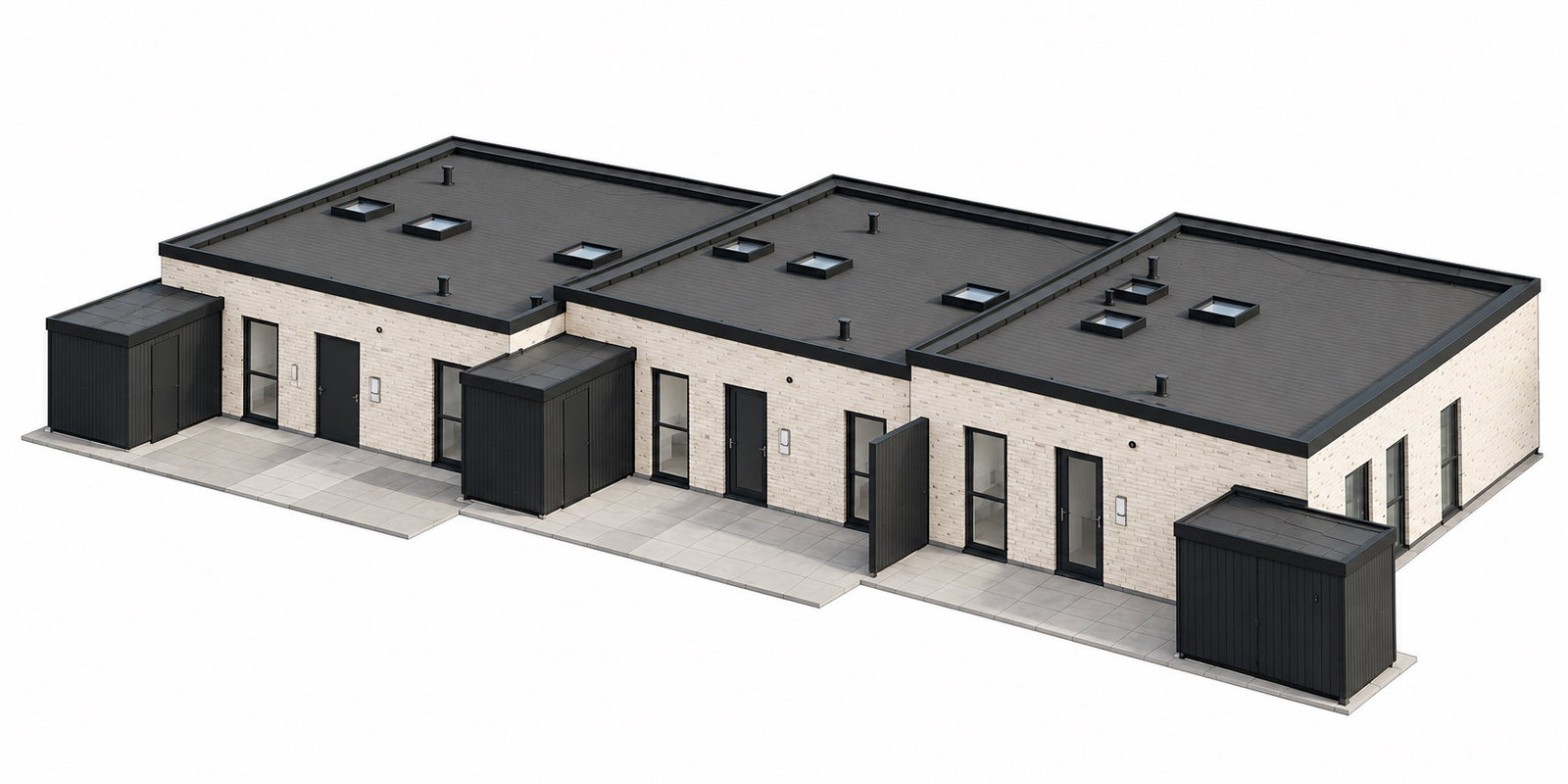 townhouse Modern Single-Storey Townhouse with 3 Bedrooms in Skødstrup