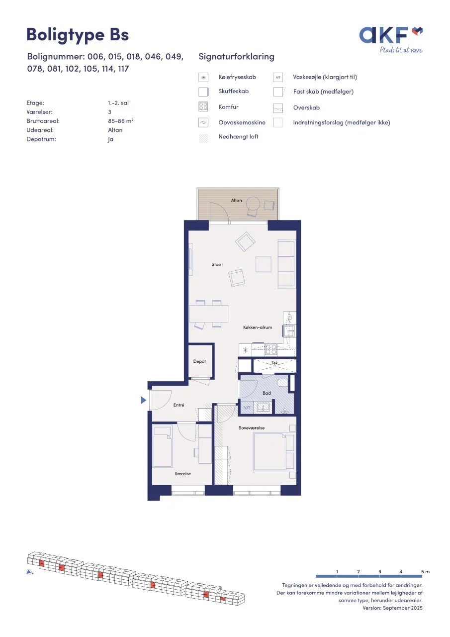 Visual presentation of the listing