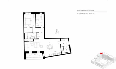 Møbelfabrikken - Stor og lækker 3-værelses lejlighed i moderne byggeri i Søborg - Gladsaxevej, Søborg - 1