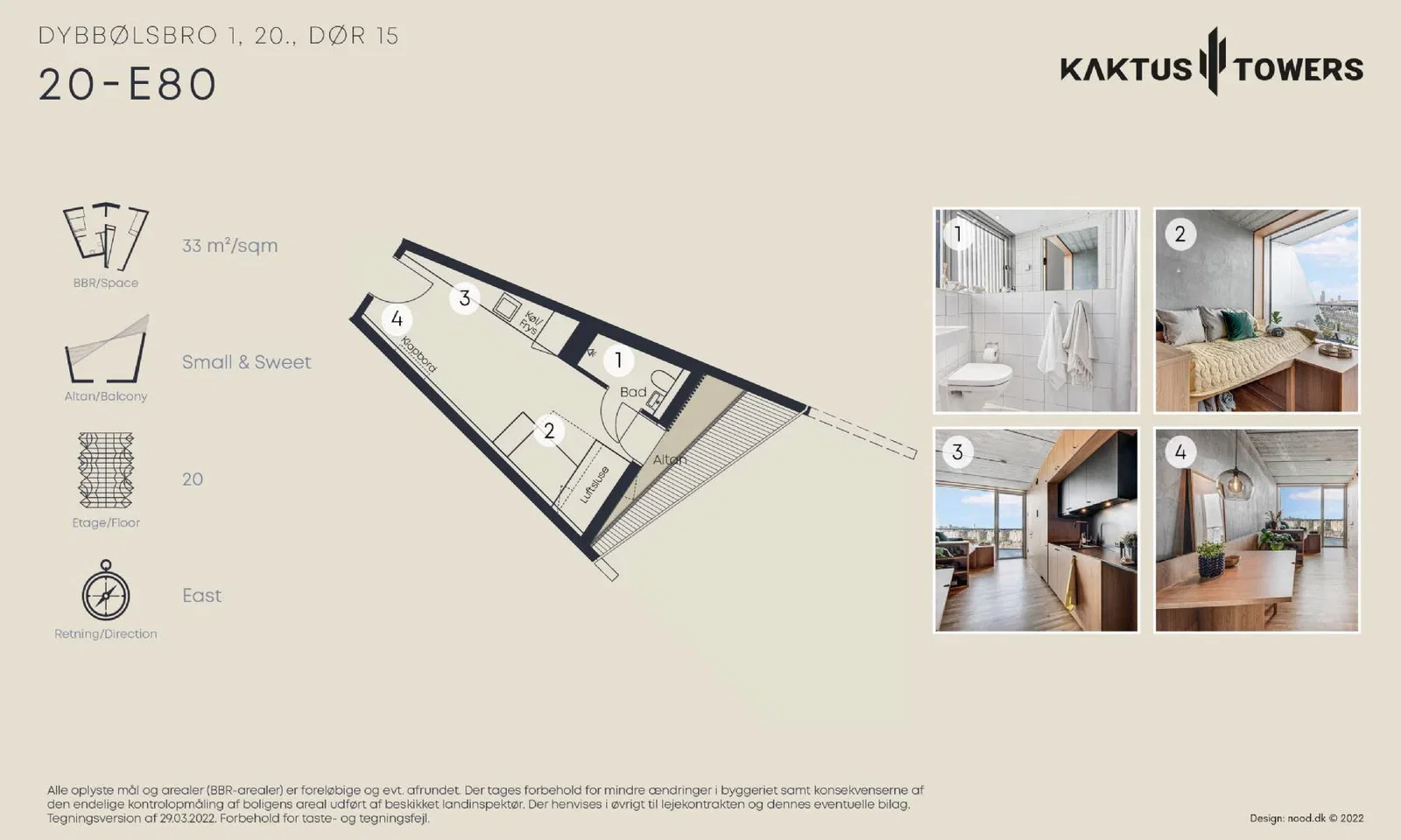 Visual presentation of the listing