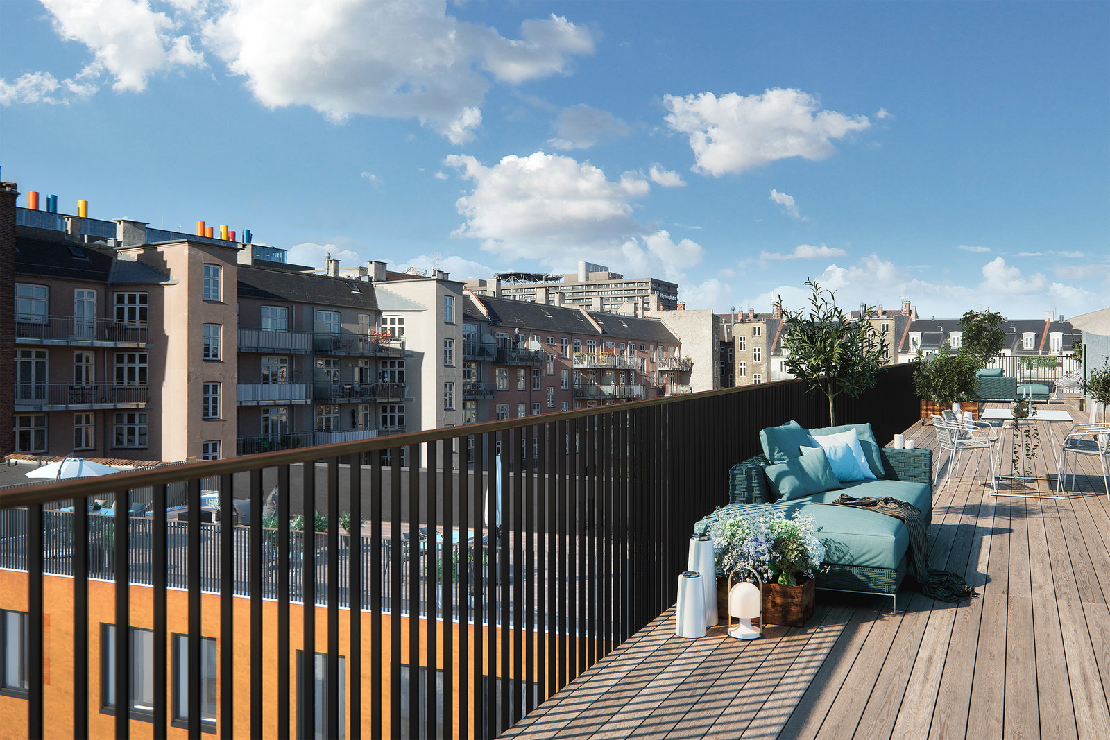apartment Lys 3-værelses bolig med altan på Nørrebro