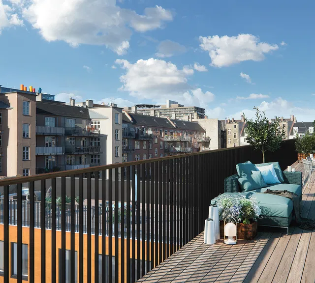 apartment Lys 3-værelses bolig med altan på Nørrebro