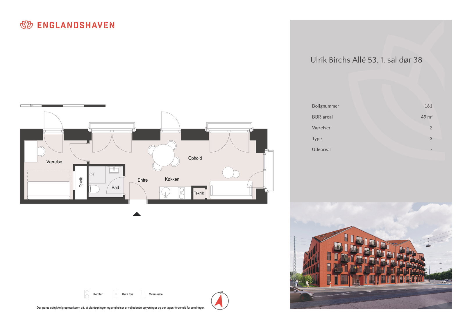 Visual presentation of the listing