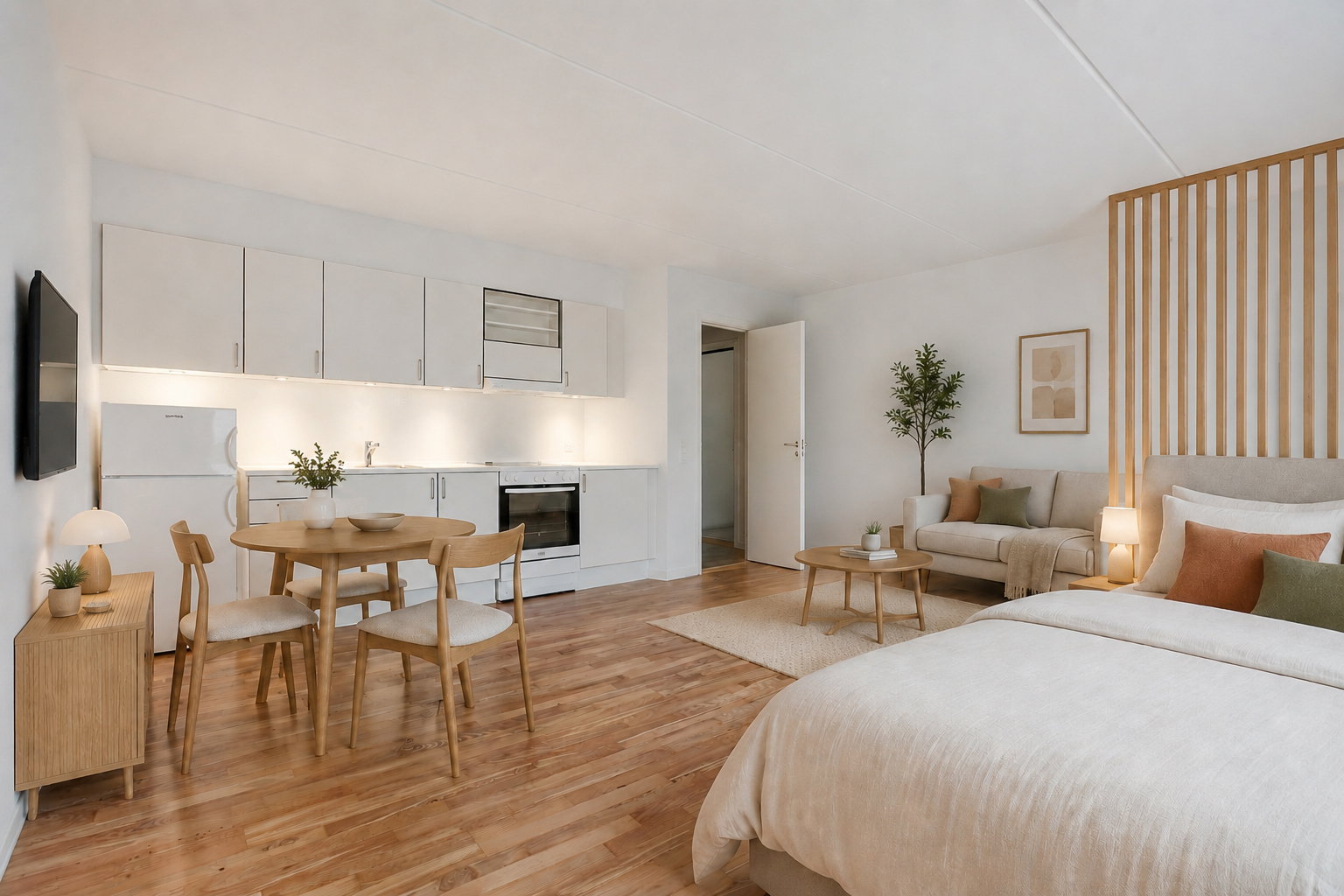 apartment Lys 1-værelses lejlighed tæt på uddannelsessteder