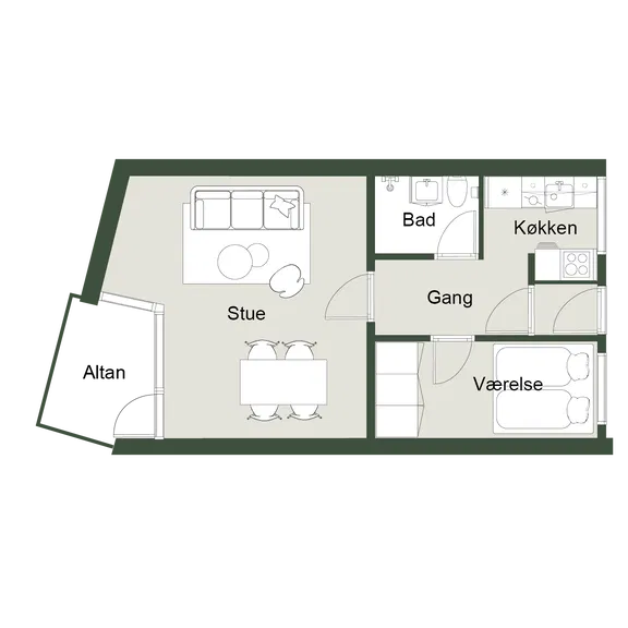 apartment 2-room apartment at Gl. Landevej 43
