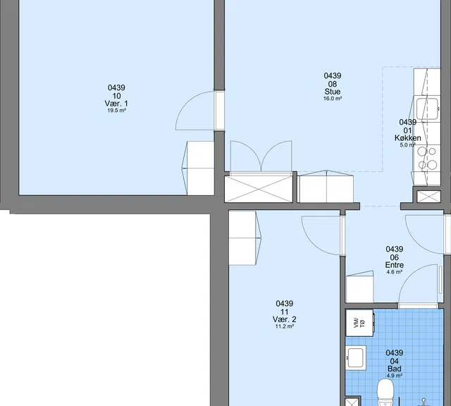 apartment Apartment for rent with 2 rooms in Herning