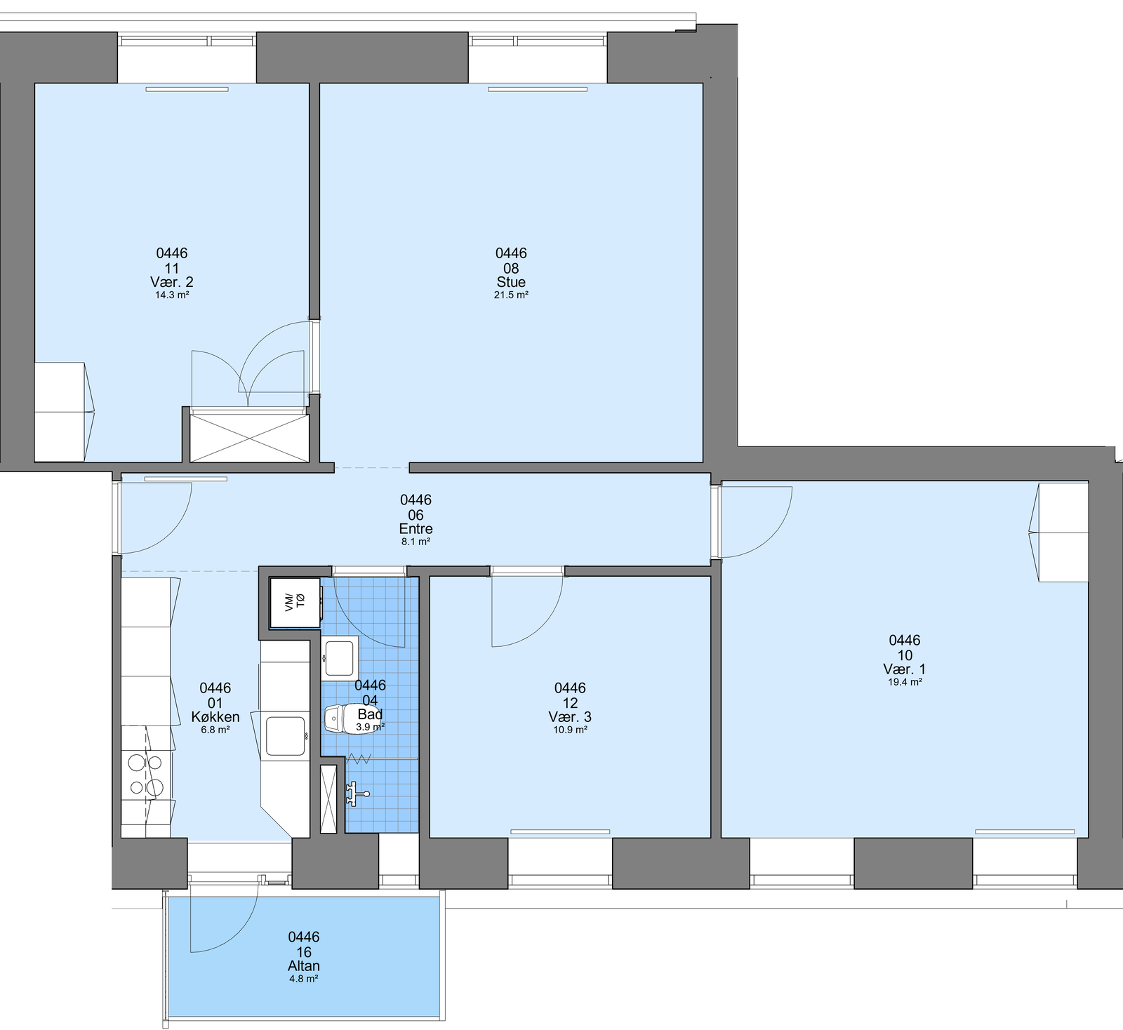 apartment Lejlighed til leje med 4 værelser i Herning