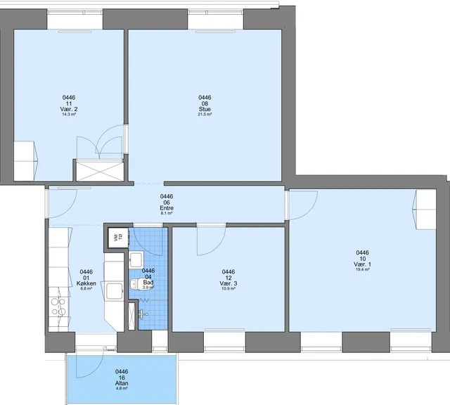 apartment Lejlighed til leje med 4 værelser i Herning