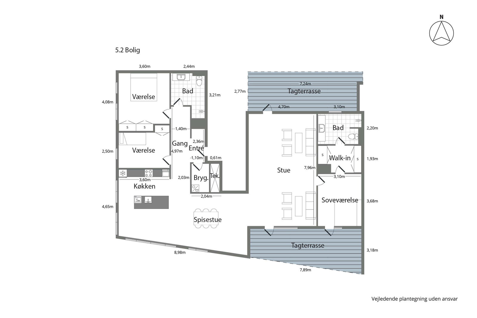 Visual presentation of the listing
