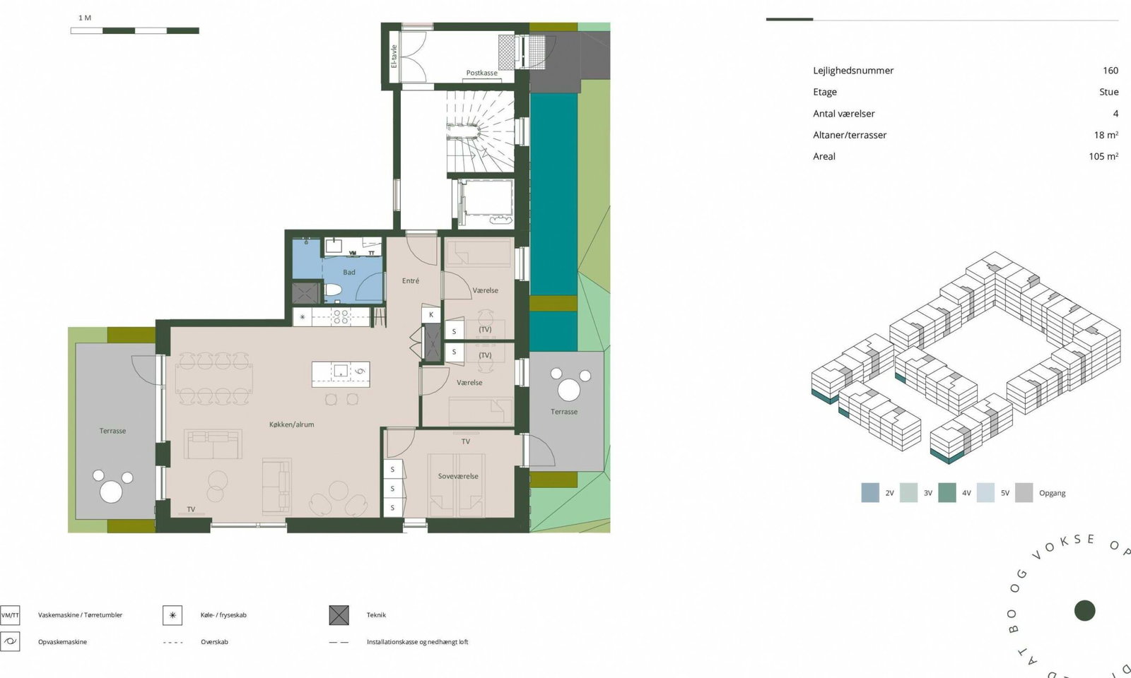 apartment Lækker lejlighed på 105 m2