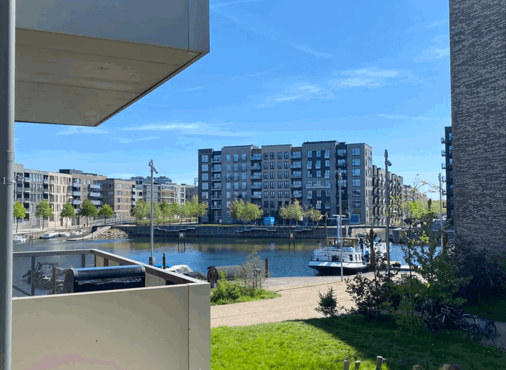 Lys 4 værelses med sydvendt altan og udsigt til havnen - Frederikskaj, København SV - 0