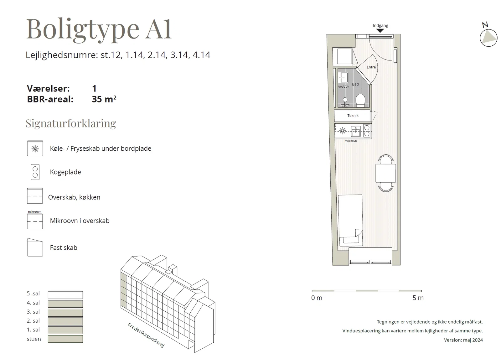 Visual presentation of the listing