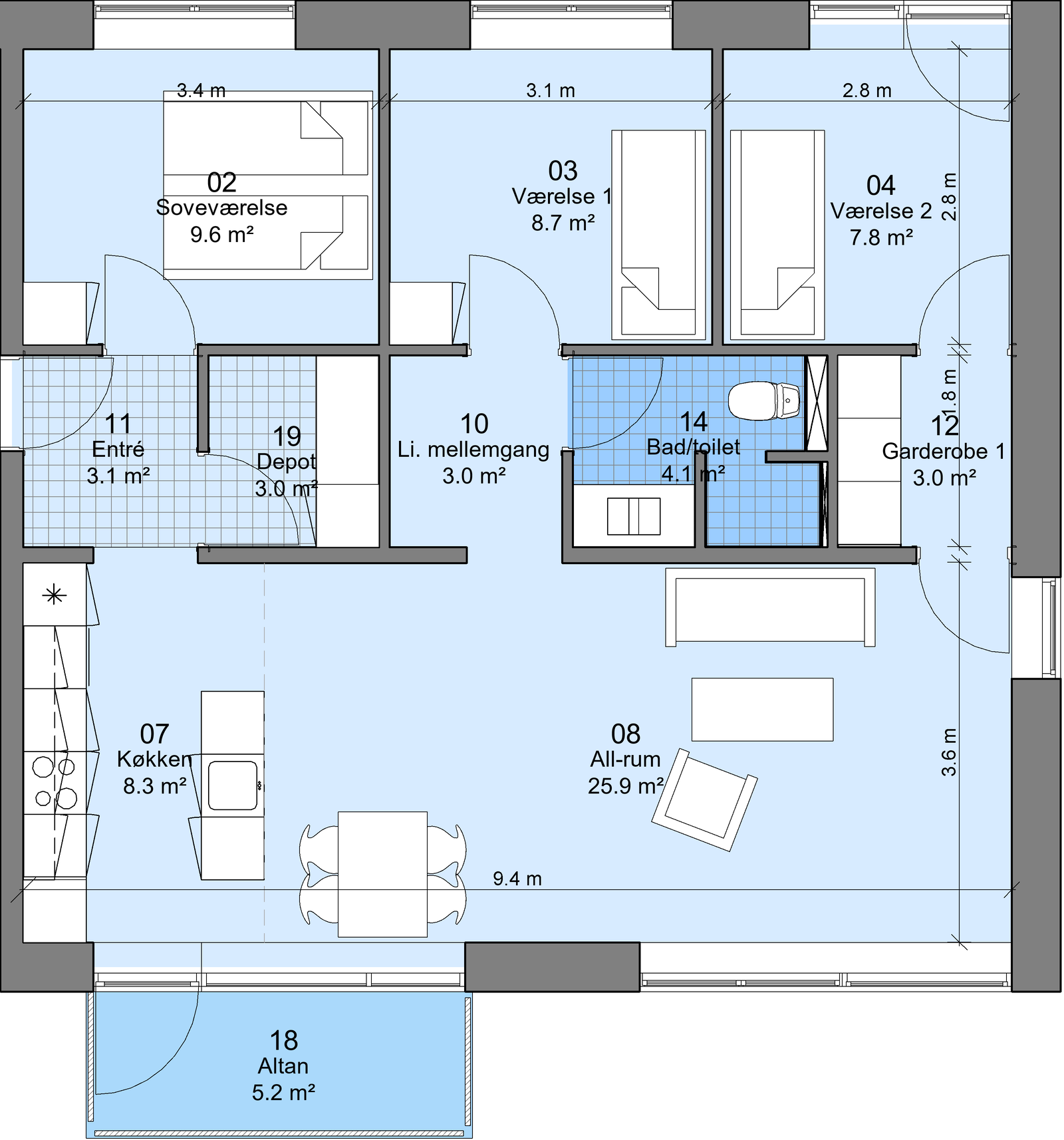 Visual presentation of the listing