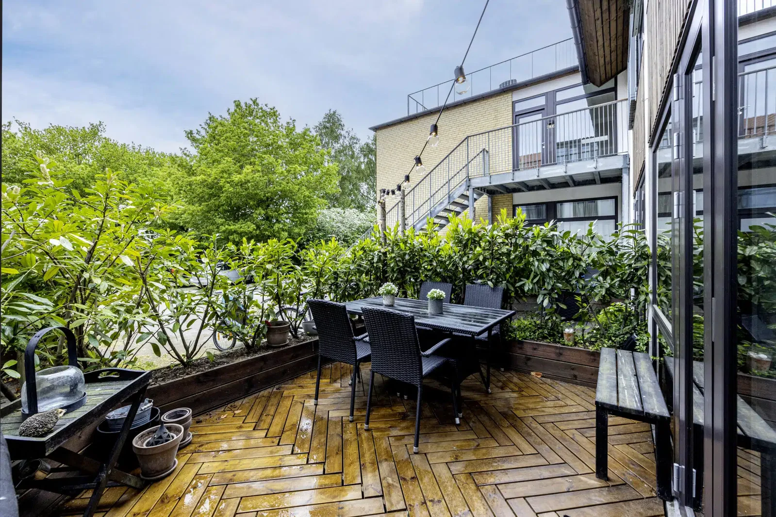 townhouse Luksuriøs stuelejlighed med solrig terrasse