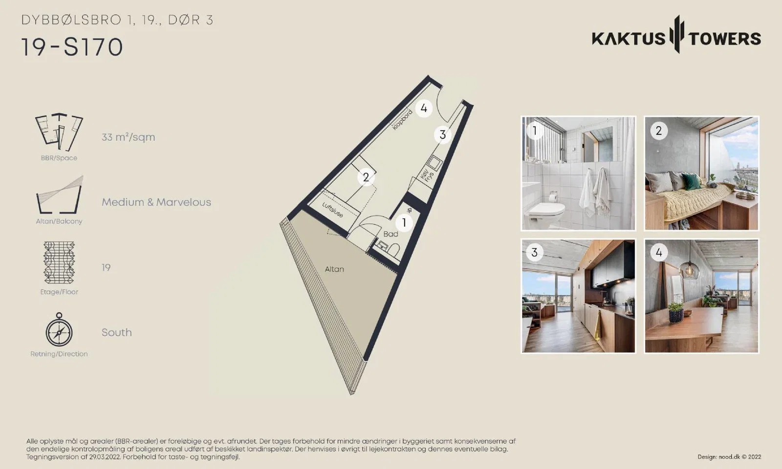 Visual presentation of the listing