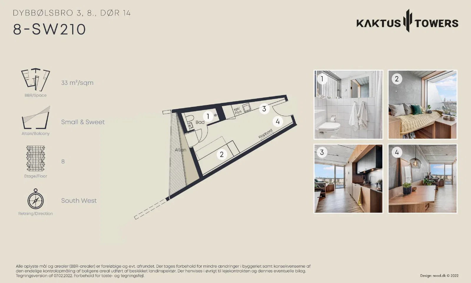 Visual presentation of the listing