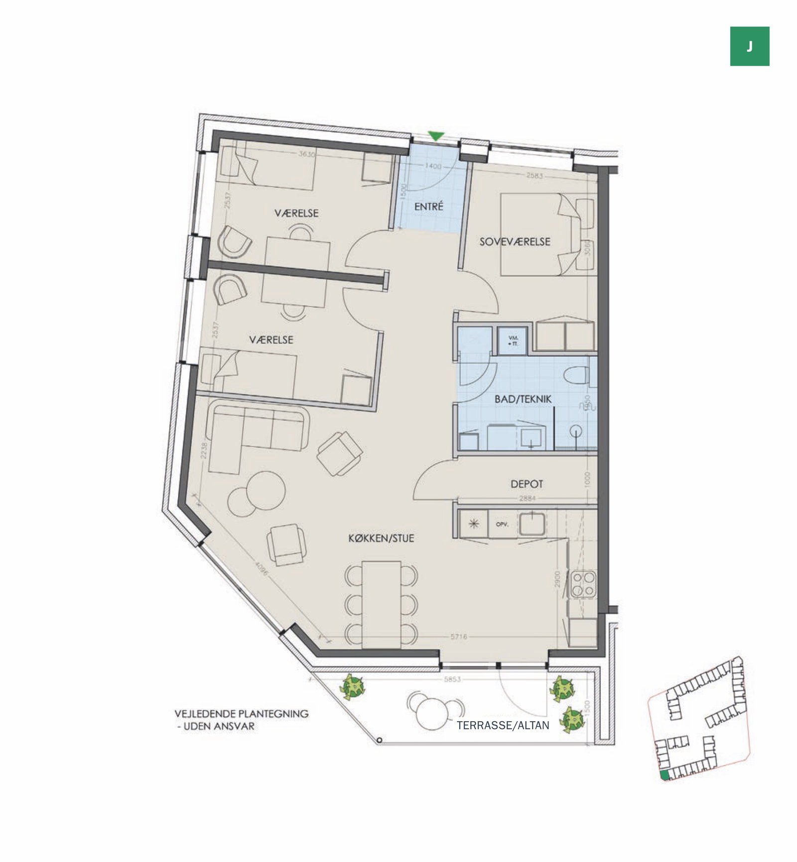 Visual presentation of the listing