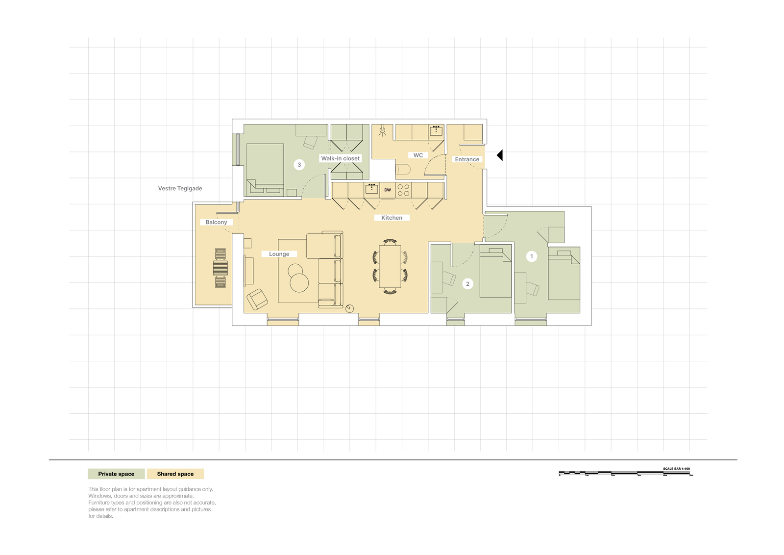 Visual presentation of the listing