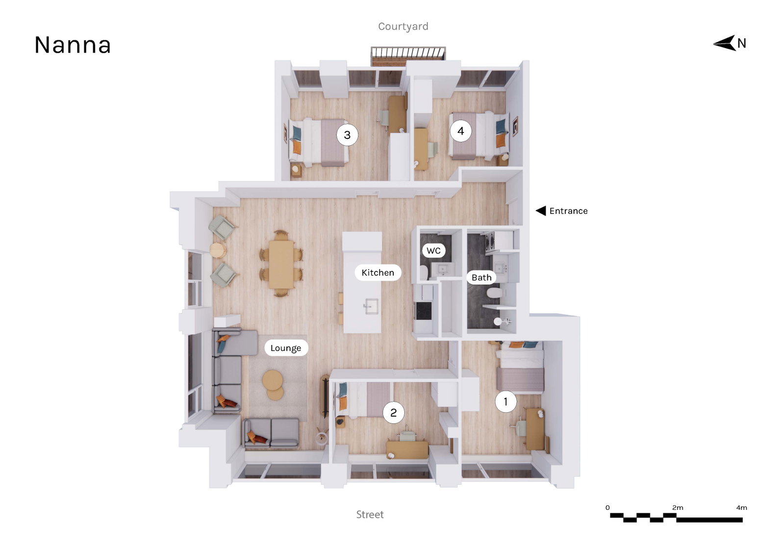 Visual presentation of the listing