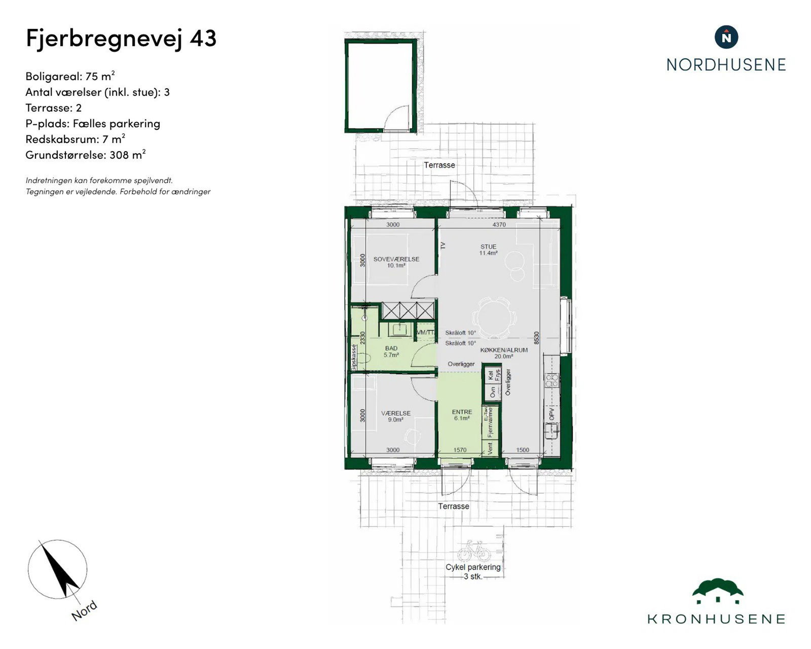 Visual presentation of the listing