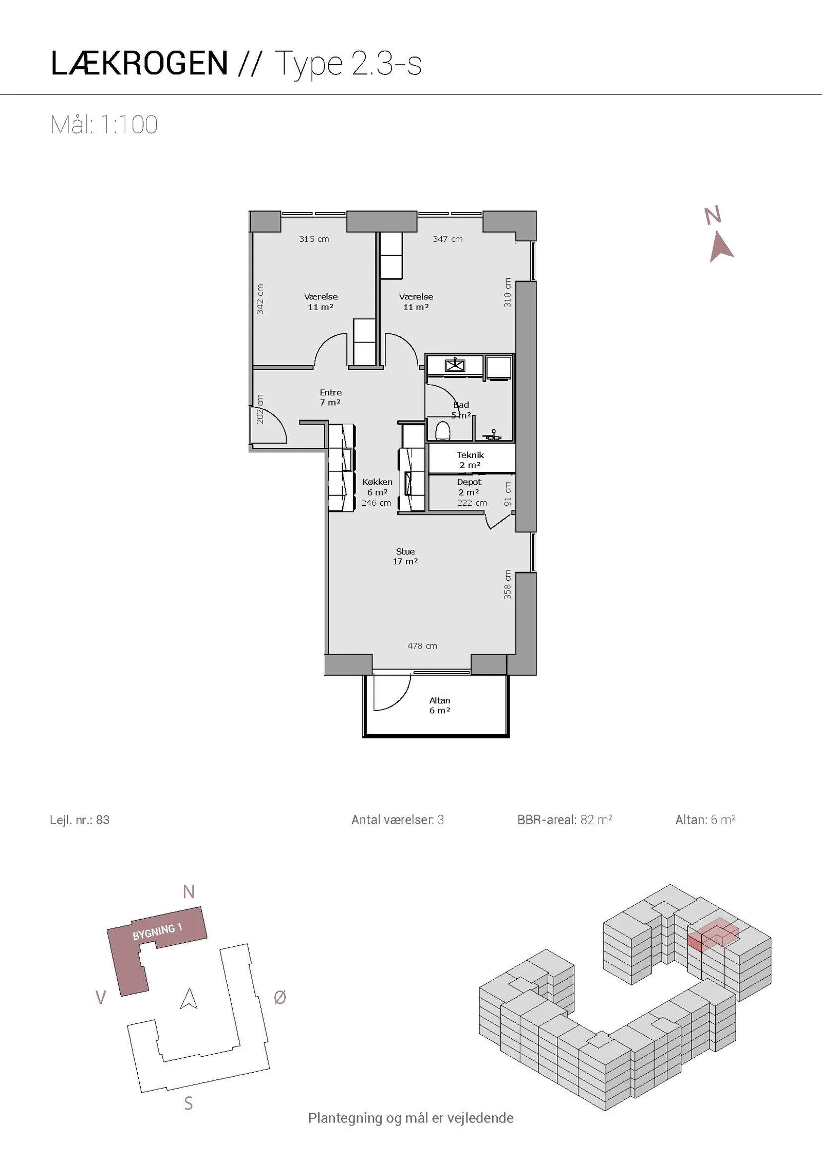 Visual presentation of the listing