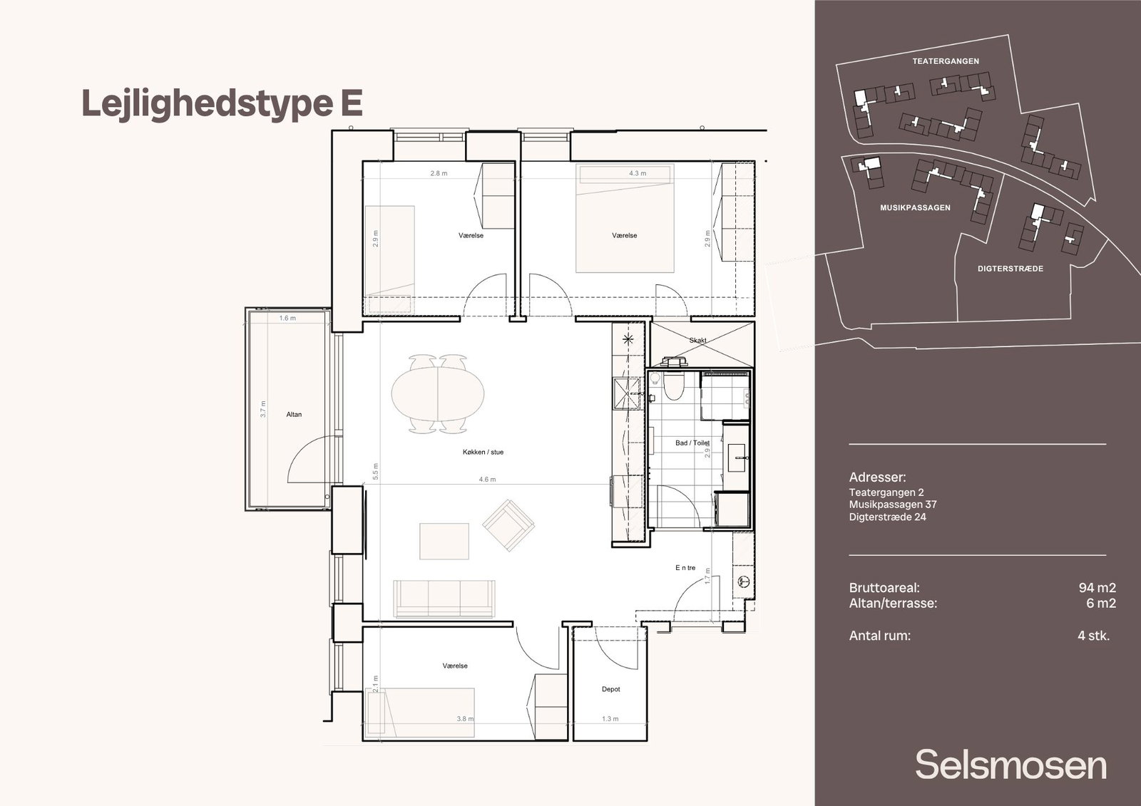 Visual presentation of the listing