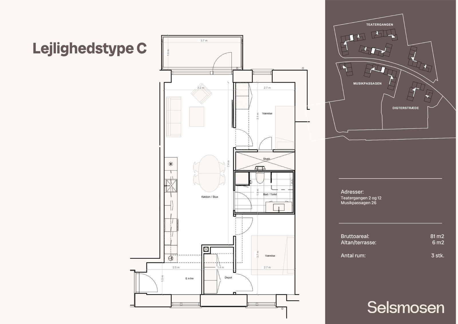 Visual presentation of the listing