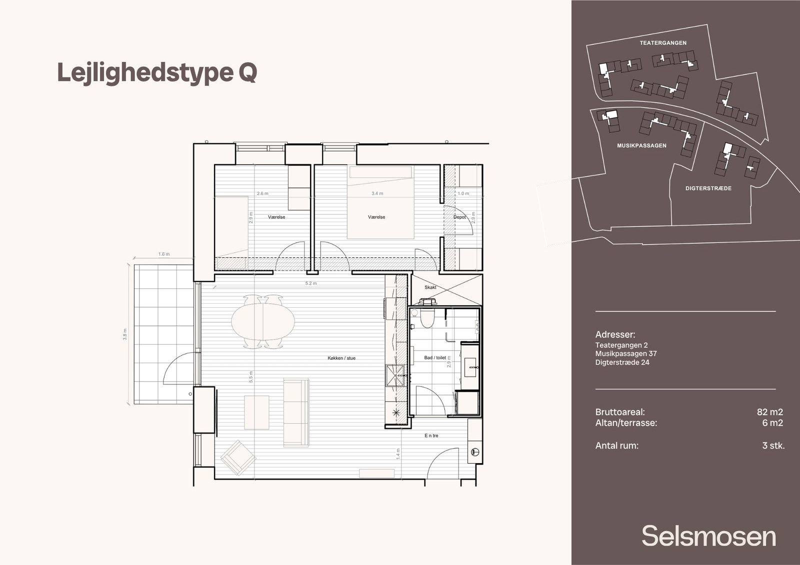 Visual presentation of the listing