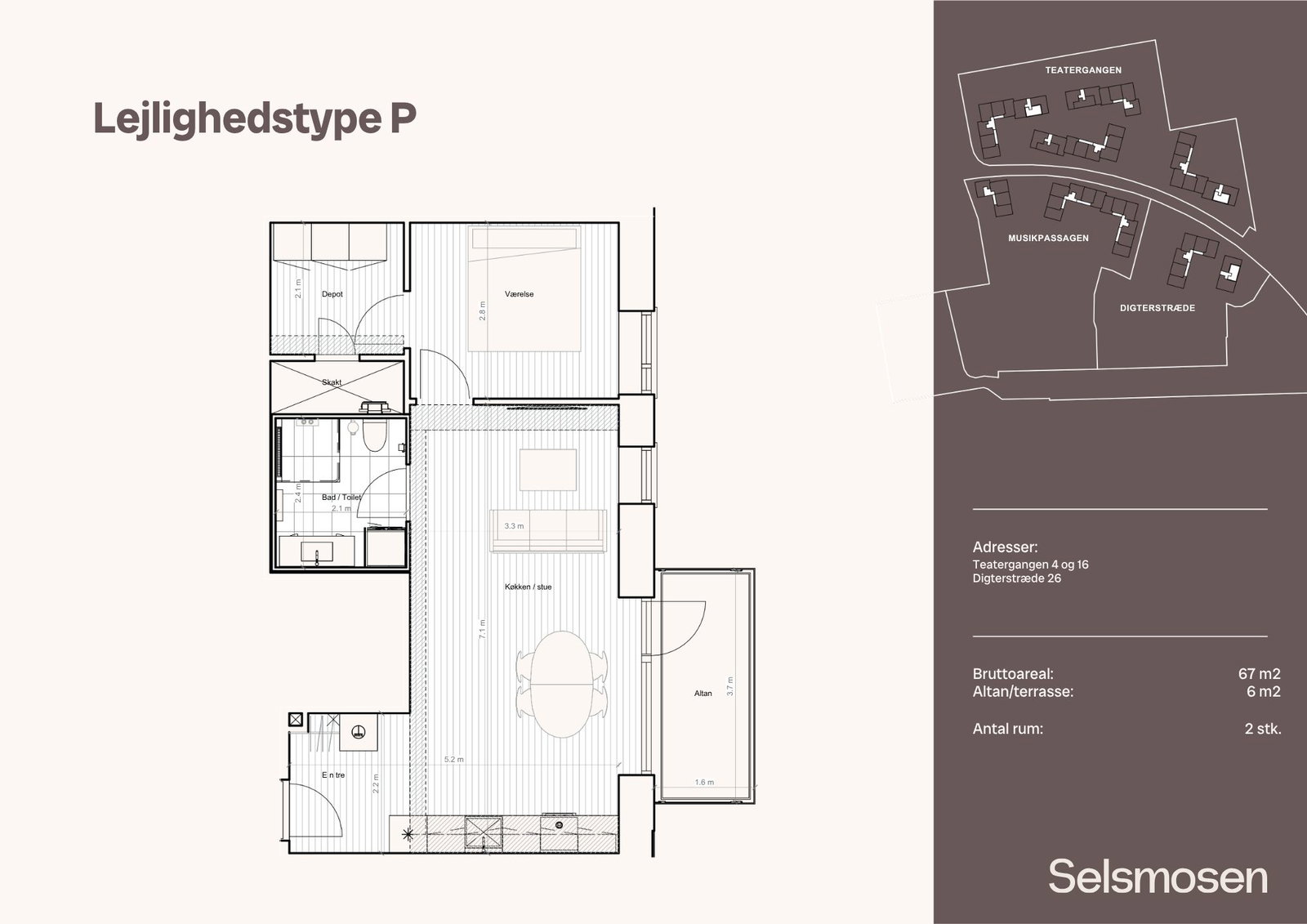 Visual presentation of the listing