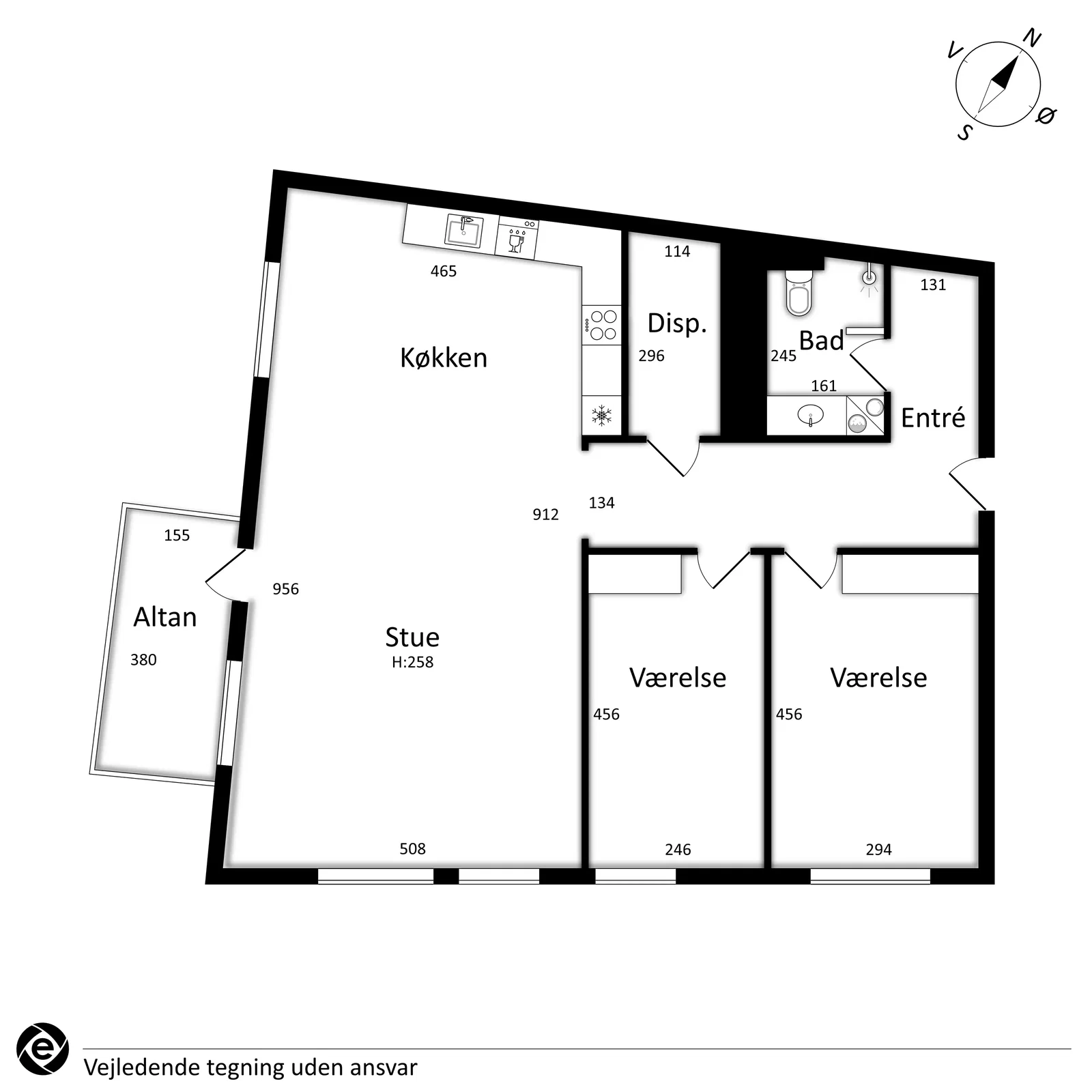Visual presentation of the listing