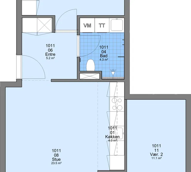 apartment Home with three rooms